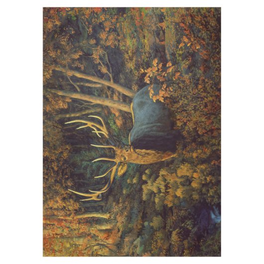 Bullenstech im Herbstwald Tischdecke (Vorderseite)