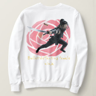 Bullet-deflecting female ninja sweatshirt