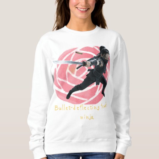 Bullet-deflecting female ninja sweatshirt (Vorderseite)