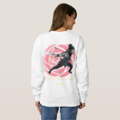 Bullet-deflecting female ninja sweatshirt (Schwarz voll)