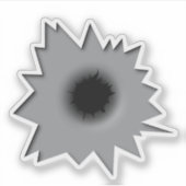 Bullet Hole Aufkleber (Vorderseite)