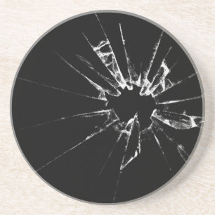 Bullet Hole aus Glas Getränkeuntersetzer