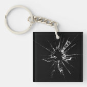 Bullet Hole aus Glas Schlüsselanhänger (Vorderseite)