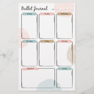 Bullet Journal for Weekekly Planning