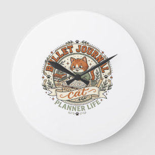Bullet Journal Katze Bullet Journal Katze Vintage Große Wanduhr