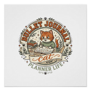 Bullet Journal Katze Bullet Journal Katze Vintage Poster