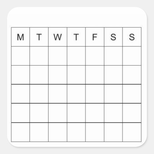 Bullet Journal Mini Calendar Sticker (Vorderseite)