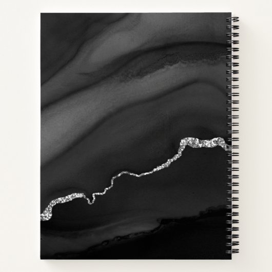 Bullet Journal mit Blue Marble Custom Monogram Notizblock (Rückseite)