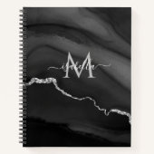 Bullet Journal mit Blue Marble Custom Monogram Notizblock (Vorderseite)