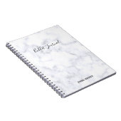 Bullet Journal mit elegantem und modernem Marmordr Notizblock (Rechte Seite)