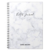 Bullet Journal mit elegantem und modernem Marmordr Notizblock (Vorderseite)