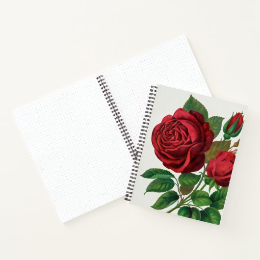 Bullet Journal mit großer Rose Notizblock (Innenseite)