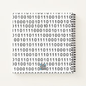 Bullet Journal mit Schwarz-weißen Binärnummern Notizblock (Rückseite)