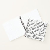 Bullet Journal mit Schwarz-weißen Binärnummern Notizblock (Innenseite)