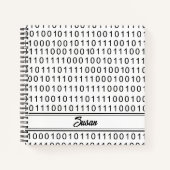 Bullet Journal mit Schwarz-weißen Binärnummern Notizblock (Vorderseite)