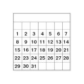 Bullet Journal Monthly 31Day Calendar Tracker Bujo Gummistempel (Prägung)