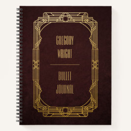 Bullet Journal "personalisiert Art Deco" Notizblock