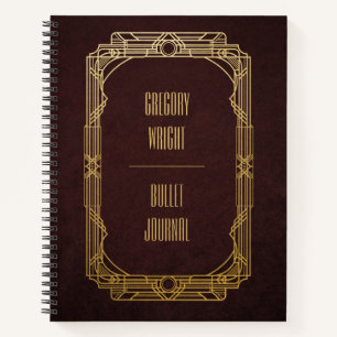 Bullet Journal "personalisiert Art Deco" Notizblock