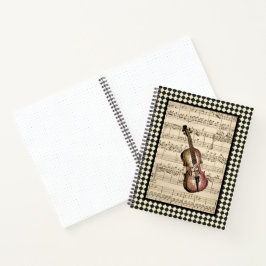 Bullet Journal "Vintag Violin Harlequin Border" Notizblock
