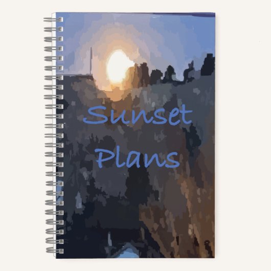 Bullet-Journal zu Sunset-Plänen Notizblock (Vorderseite)
