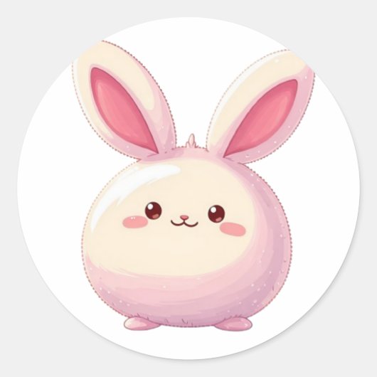 Bullet Journaling Series19 - Niedliches Kaninchen Runder Aufkleber (Vorderseite)