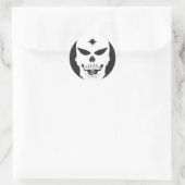 Bullet Skull Runder Aufkleber (Tasche)