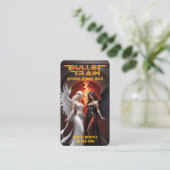 Bullet Train Business Card Visitenkarte (Stehend Vorderseite)