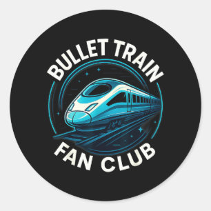 Bullet Train Fan Club Hochgeschwindigkeitszug Kind Runder Aufkleber