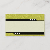 Bullet Train - Gelbe, mit Embosse verkleidete Text Visitenkarte (Rückseite)
