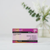 Bullet Train - Magenta und Orange Tex Visitenkarte (Stehend Vorderseite)