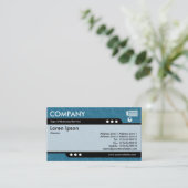 Bullet Train - Mid-Blue Denim Texture Visitenkarte (Stehend Vorderseite)