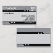 Bullet Train - mittelgrau geputztes Papier Textur Visitenkarte (Vorne/Hinten)