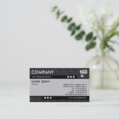 Bullet Train - Schwarze Denim Textur Visitenkarte (Stehend Vorderseite)