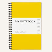 Bullet Yellow Minimalistisch Notizblock (Vorderseite)