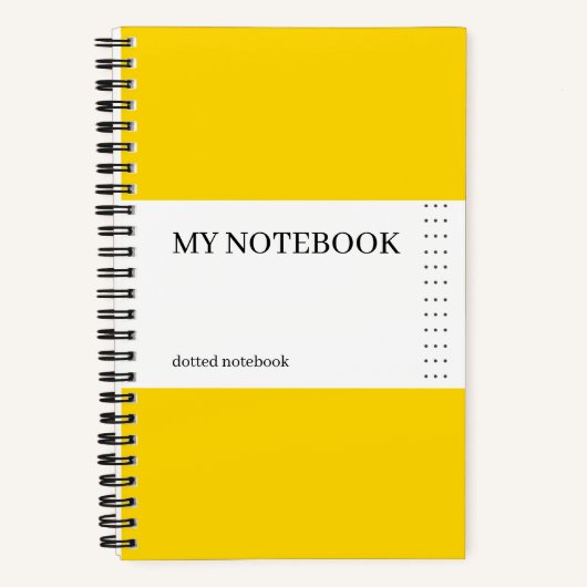 Bullet Yellow Minimalistisch Notizblock (Vorderseite)
