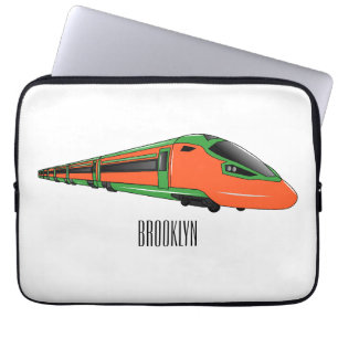 Bullet-Zug Cartoon-Illustration Laptopschutzhülle