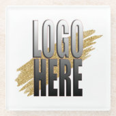 Bulletin für Berufliche Firmenlogos auf dem benutz Glasuntersetzer (Vorderseite)