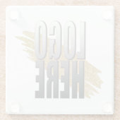 Bulletin für Berufliche Firmenlogos auf dem benutz Glasuntersetzer (Rückseite)