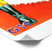 Bulletman Vintag Comic Book Cover Poster (Ecke)