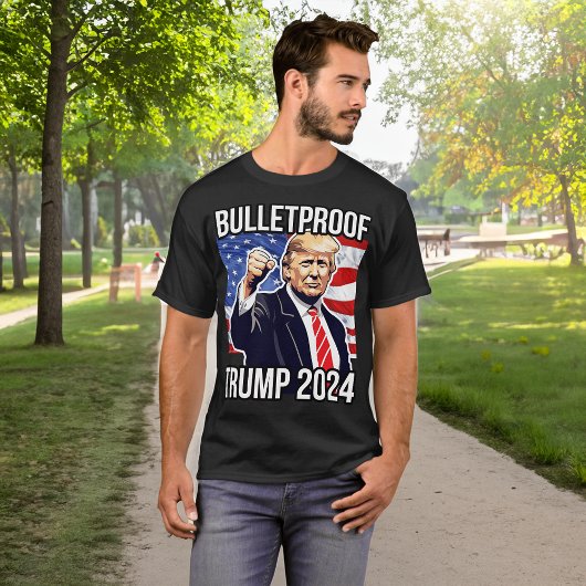 Bulletproof Pro Donald Trump 2024 Wahl USA T-Shirt
