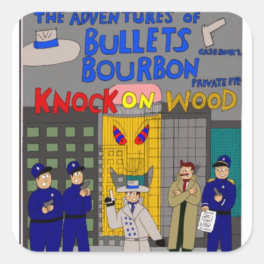 Bullets Bourbon #2 Deckkleber Quadratischer Aufkleber (Vorderseite)