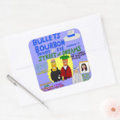 Bullets Bourbon #4 Street of Dreams Cover-Aufklebe Quadratischer Aufkleber (Umschlag)