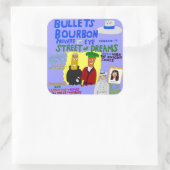 Bullets Bourbon #4 Street of Dreams Cover-Aufklebe Quadratischer Aufkleber (Tasche)
