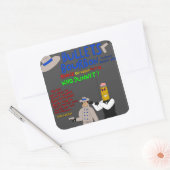 Bullets Bourbon Ausgabe #3 Abdeckung Aufkleber! Quadratischer Aufkleber (Umschlag)