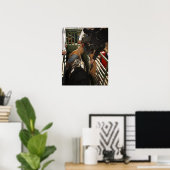 Bullfahrer binden Stier im Rutschstiel Poster (Heimbüro)