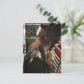 Bullfahrer binden Stier im Rutschstiel Postkarte (Stehend Vorderseite)