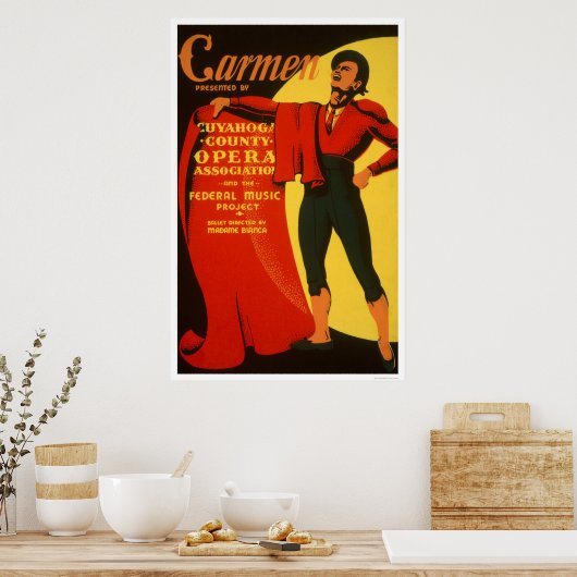 Bullfighter Carmen 1939 WPA Poster (Küche)