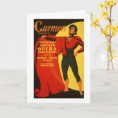 Bullfighter Carmen WPA 1939 Karte (Gelbe Blume)