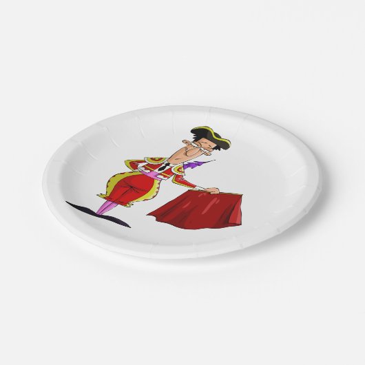 Bullfighter-Teller Pappteller (Schrägansicht)