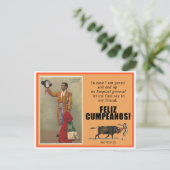 BULLFIGHTY GRIRTHDAY GREETING POSTCARD POSTKARTE (Stehend Vorderseite)